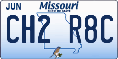 MO license plate CH2R8C