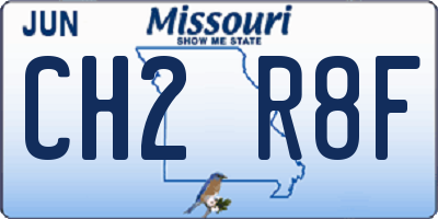 MO license plate CH2R8F