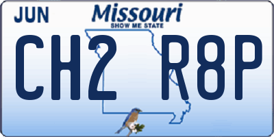 MO license plate CH2R8P