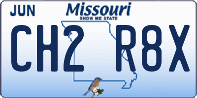 MO license plate CH2R8X