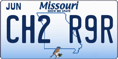 MO license plate CH2R9R