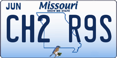 MO license plate CH2R9S