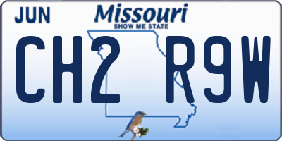 MO license plate CH2R9W