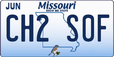 MO license plate CH2S0F
