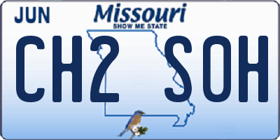 MO license plate CH2S0H