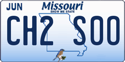 MO license plate CH2S0O