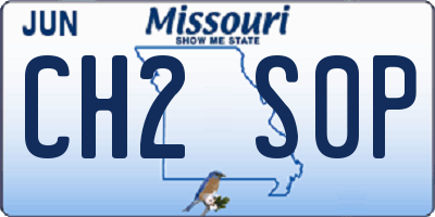 MO license plate CH2S0P