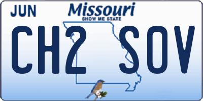 MO license plate CH2S0V