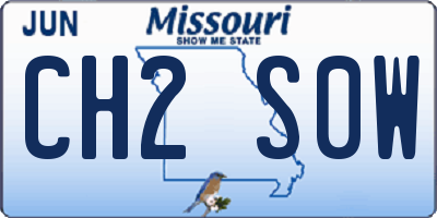MO license plate CH2S0W