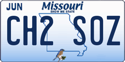 MO license plate CH2S0Z