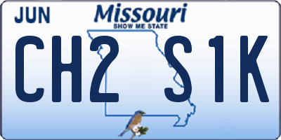 MO license plate CH2S1K