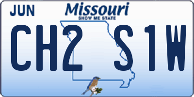 MO license plate CH2S1W