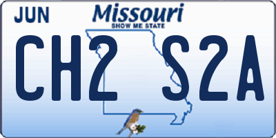MO license plate CH2S2A