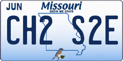 MO license plate CH2S2E
