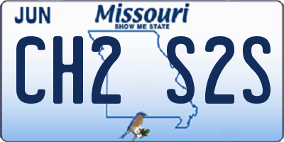 MO license plate CH2S2S