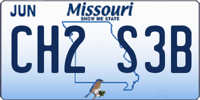 MO license plate CH2S3B