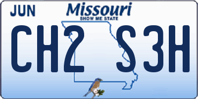 MO license plate CH2S3H