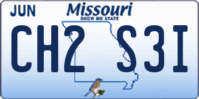 MO license plate CH2S3I