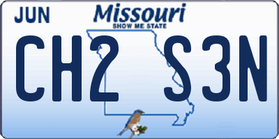 MO license plate CH2S3N