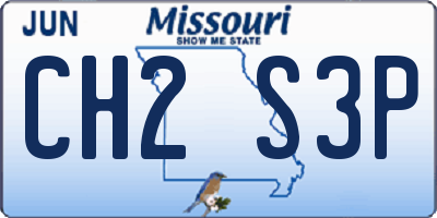 MO license plate CH2S3P