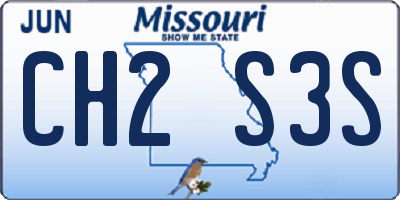 MO license plate CH2S3S