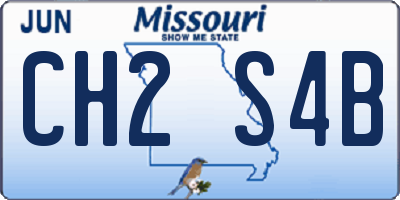 MO license plate CH2S4B