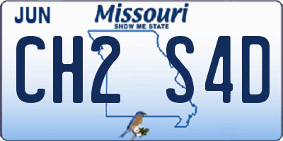 MO license plate CH2S4D