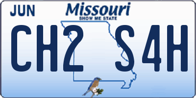 MO license plate CH2S4H
