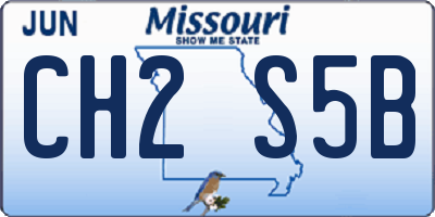 MO license plate CH2S5B