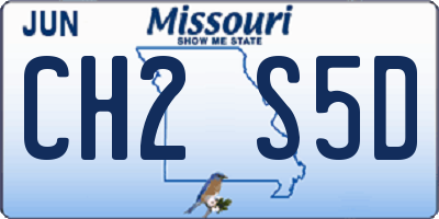 MO license plate CH2S5D