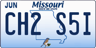 MO license plate CH2S5I