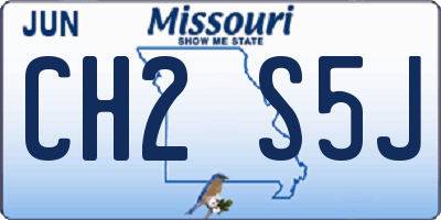MO license plate CH2S5J