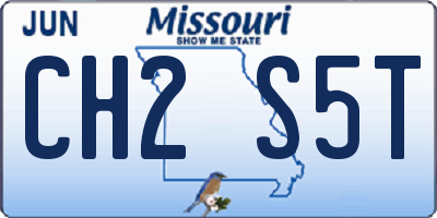 MO license plate CH2S5T
