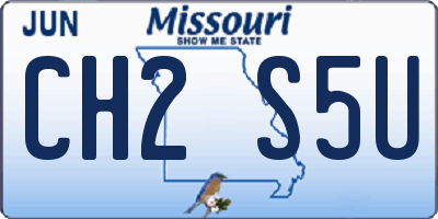 MO license plate CH2S5U