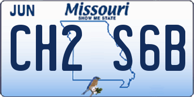 MO license plate CH2S6B