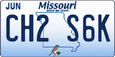 MO license plate CH2S6K