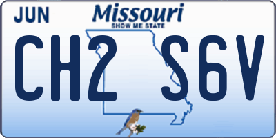 MO license plate CH2S6V