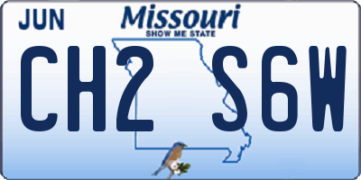 MO license plate CH2S6W