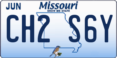 MO license plate CH2S6Y