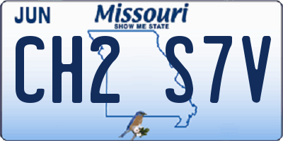 MO license plate CH2S7V