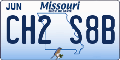 MO license plate CH2S8B