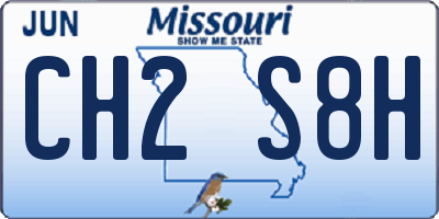 MO license plate CH2S8H