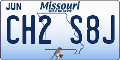MO license plate CH2S8J