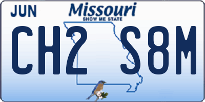 MO license plate CH2S8M