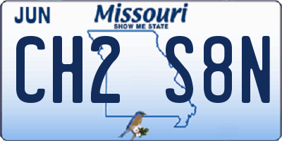 MO license plate CH2S8N
