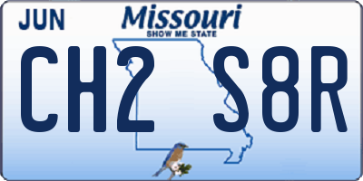 MO license plate CH2S8R