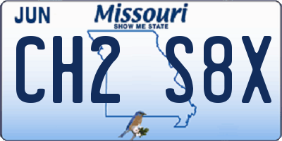 MO license plate CH2S8X