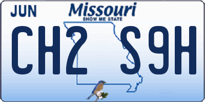 MO license plate CH2S9H