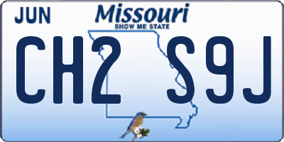 MO license plate CH2S9J