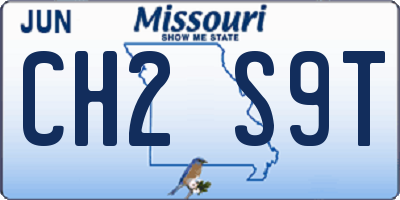 MO license plate CH2S9T